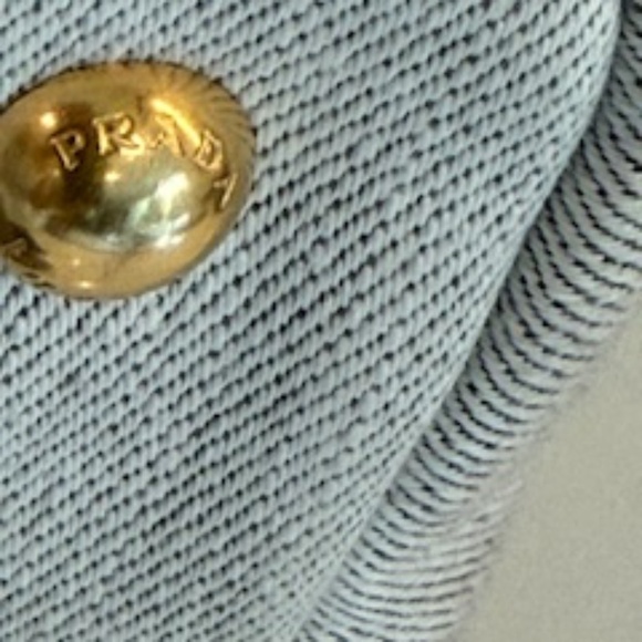 💋 Prada Canapa Tote Canvas shoulder bag Gray - Picture 13 of 16